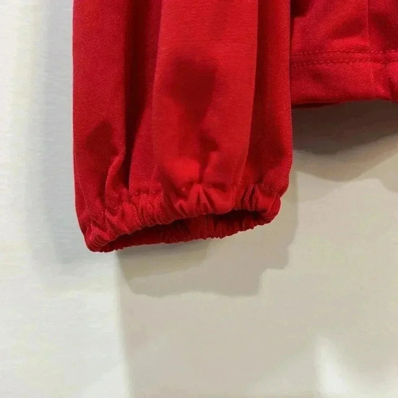 Michael Kors Gold Rhinestone V-Neck Long Sleeve Wrap Top - Size M - Picture 5 of 12